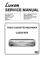 Предварительный просмотр 1 страницы Luxor LUX214VR Service Manual