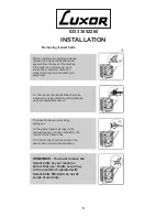 Предварительный просмотр 6 страницы Luxor MW1449 Installation And Operating Instructions Manual