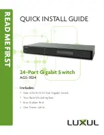 Luxul AGS-1024 Quick Install Manual preview