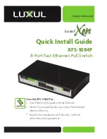 Preview for 1 page of Luxul XFS-1084P Quick Install Manual