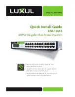 Luxul XGS-1024S Quick Install Manual предпросмотр