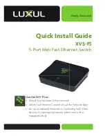 Preview for 1 page of Luxul XVS-F5 Quick Install Manual