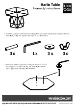 luxx box Harlie Table Assembly Instructions preview