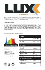 Предварительный просмотр 2 страницы LUXX LIGHTING 645w LED PRO User Manual