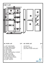 Предварительный просмотр 2 страницы LV Furniture BOOM 131 Assembly Instruction Manual