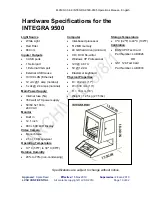 Preview for 10 page of LVS integra 9500 Operation Manual