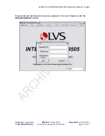 Preview for 18 page of LVS integra 9500 Operation Manual