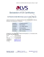 Preview for 81 page of LVS integra 9500 Operation Manual