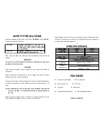 Preview for 2 page of LW MEASUREMENTS LSS-400 Instruction Manual