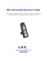 Предварительный просмотр 1 страницы LXE MX1 Intrinsically Safe User Manual