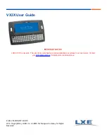 Preview for 1 page of LXE VX3X User Manual