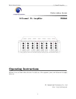 LY International Electronics PB8060 Operating Instructions Manual предпросмотр