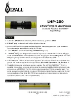 Preview for 1 page of LYALL LYCO LHP-200 Installation Procedure