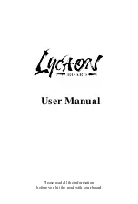 Preview for 1 page of Lycaon Board Lycaon GR User Manual