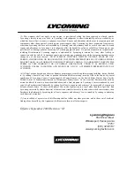 Preview for 11 page of Lycoming AIO-360 Series Operator'S Manual