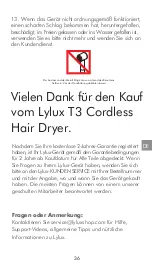 Preview for 37 page of lylux Cordlessdry T3 User Manual