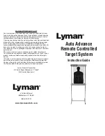Lyman Auto Advance Remote Controlled Target System Instruction Manual preview