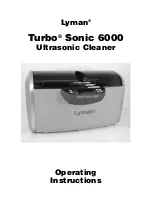 Lyman Turbo Sonic 6000 Operating Instructions Manual preview