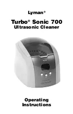 Lyman Turbo Sonic 700 Operating Instructions Manual preview