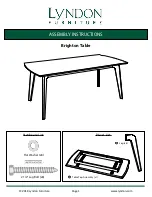 LYNDON FURNITURE Brighton Assembly Instructions предпросмотр