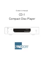Lyngdorf Audio CD-1 Owner'S Manual preview