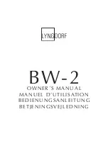 Preview for 1 page of Lyngdorf BW-2 Owner'S Manual