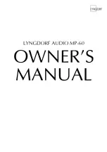 Preview for 1 page of Lyngdorf MP-60 Owner'S Manual