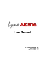 Lynx AES16 User Manual предпросмотр