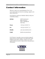 Preview for 26 page of Lynx C AD 3320 D Reference Manual