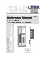 Lynx C AD 5320 D Reference Manual preview