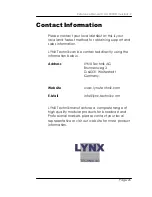 Предварительный просмотр 25 страницы Lynx C AD 5320 D Reference Manual