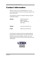 Предварительный просмотр 24 страницы Lynx C DA 3002 Reference Manual