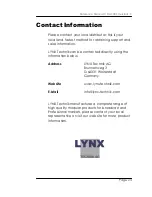 Предварительный просмотр 23 страницы Lynx C DA 5005 Reference Manual