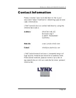 Предварительный просмотр 23 страницы Lynx C DA 5010 Reference Manual