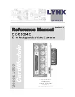 Предварительный просмотр 1 страницы Lynx C DX 5024 C Reference Manual