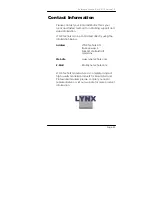 Предварительный просмотр 43 страницы Lynx CMX 5112 Reference Manual