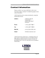 Preview for 23 page of Lynx D AD 3220 B Reference Manual