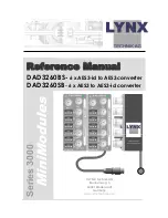 Lynx D AD 3260 BS Reference Manual предпросмотр