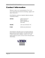 Предварительный просмотр 18 страницы Lynx D AD 3260 BS Reference Manual