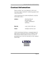 Предварительный просмотр 21 страницы Lynx D VD 5002 Reference Manual