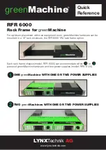 Lynx greenMachine RFR 6000 Quick Reference preview