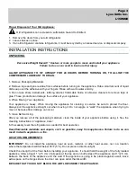 Предварительный просмотр 3 страницы Lynx L15WINE User'S Manual & Installation Instructions