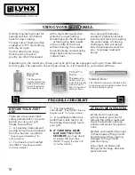 Предварительный просмотр 10 страницы Lynx L24FR-2 Care, Use And Installation Booklet