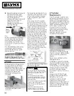 Предварительный просмотр 34 страницы Lynx L24FR-2 Care, Use And Installation Booklet