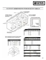 Предварительный просмотр 29 страницы Lynx L27-2 Care & Use/Installation Manual