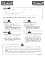 Preview for 3 page of Lynx L27 F-2 Use & Installation Manual