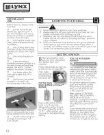 Preview for 10 page of Lynx L27 F-2 Use & Installation Manual