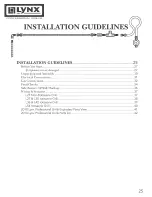 Preview for 25 page of Lynx L27 F-2 Use & Installation Manual