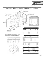 Preview for 29 page of Lynx L27 F-2 Use & Installation Manual