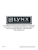 Preview for 40 page of Lynx LM15REF Care & Use/Installation Manual